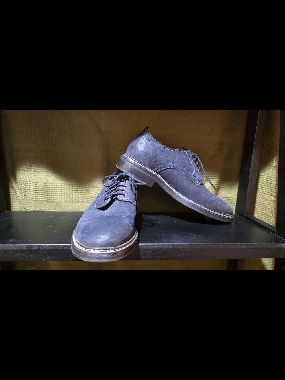 Cole Haan Navy Suede Derby Shoes - Lace-Up Oxford Style